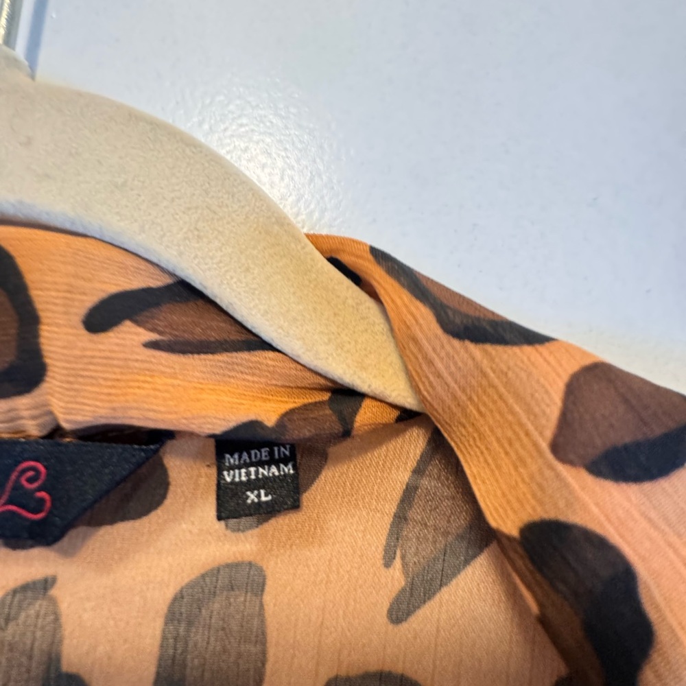 Colleen Lopez Peach and Black Printed Tunic